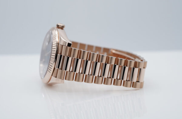 Rolex 228235 DAY DATE 40 ROSE GOLD EISENKIESEL BAGUETTE DIAMOND DIAL 2022 FULL SET - Image 5