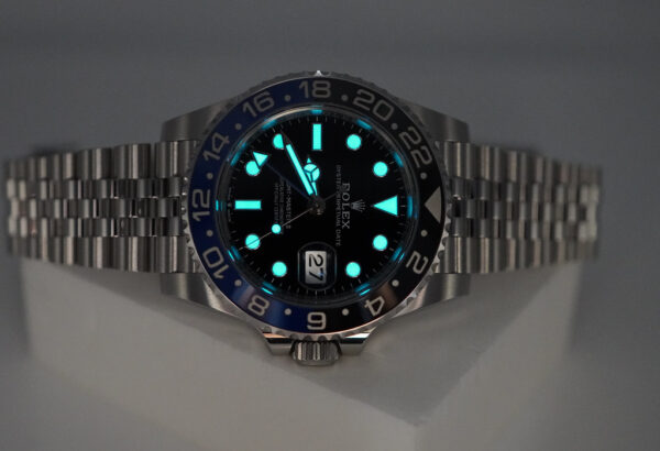 Rolex 126710BLNR GMT MASTER 2 BLACK BLUE BEZEL JUBILEE 2023 WARRANTY FULL SET - Image 11