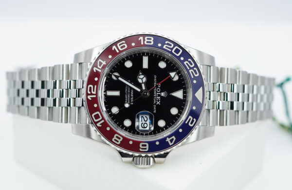 NEW Rolex 126710BLRO PEPSI GMT MASTER II RED BLUE JUBILEE 2023 STICKERS FULL SET - Image 9