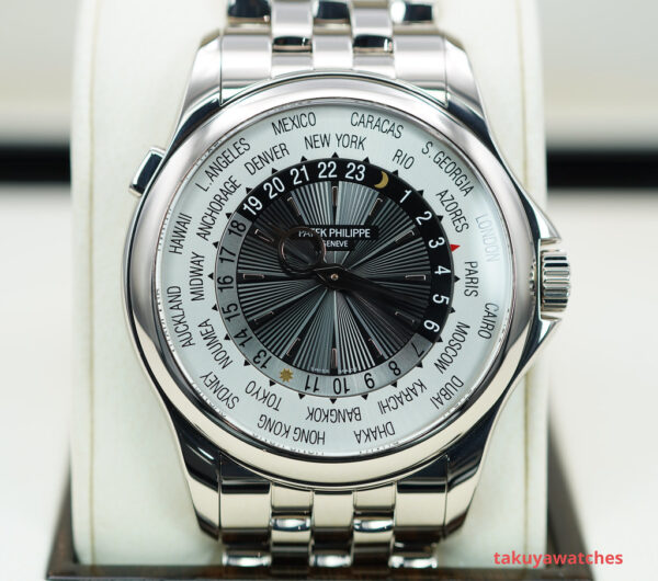 PATEK PHILIPPE 5130/1G WORLD TIME COMPLICATIONS WHITE GOLD BRACELET FULL SET