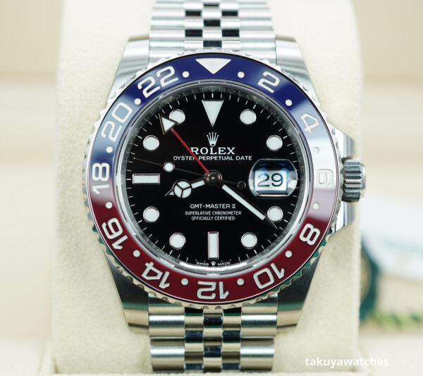 NEW Rolex 126710BLRO PEPSI GMT MASTER II RED BLUE JUBILEE 2023 STICKERS FULL SET