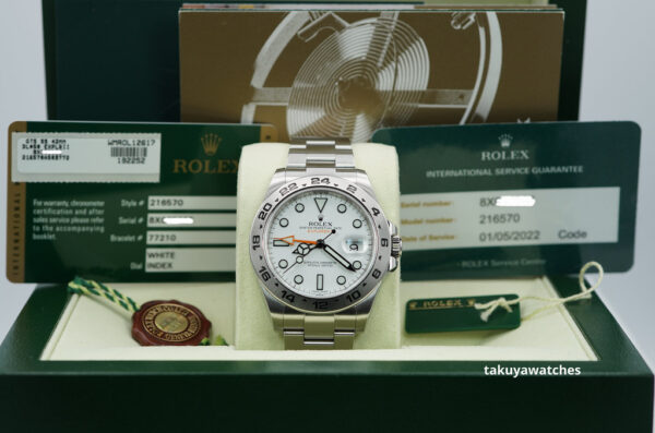 Rolex 216570 EXPLORER 2 WHITE DIAL 42MM RSC SERVICED COMPLETE SET - Image 2