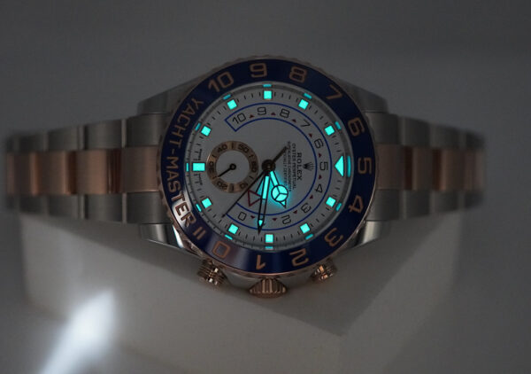 Rolex 116681 YACHTMASTER 2 ROSE GOLD STEEL NEWER DIAL 2021 WARRANTY FULL SET - Image 11