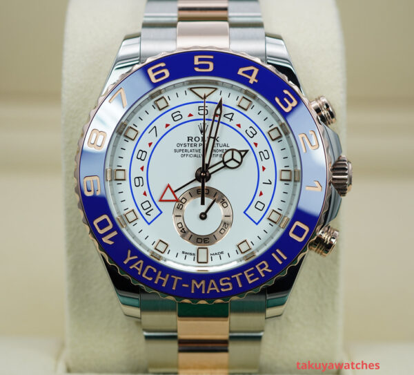 Rolex 116681 YACHTMASTER 2 ROSE GOLD STEEL NEWER DIAL 2021 WARRANTY FULL SET