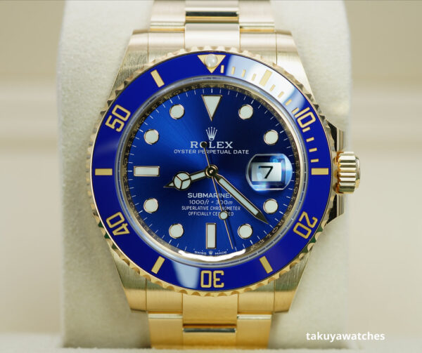 Rolex 126618LB SUBMARINER 41 YELLOW GOLD BLUE DIAL 2022 WARRANTY FULL SET