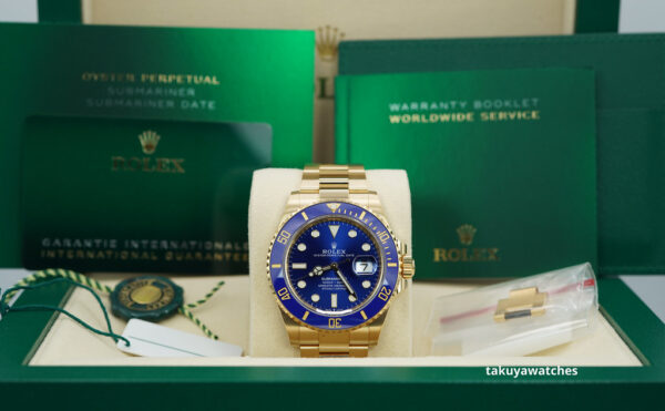 Rolex 126618LB SUBMARINER 41 YELLOW GOLD BLUE DIAL 2022 WARRANTY FULL SET - Image 2