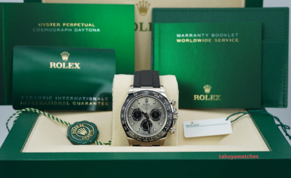 Rolex 116519LN DAYTONA 18K WHITE GOLD OYSTERFLEX STEEL DIAL 2021 COMPLETE SET - Image 2