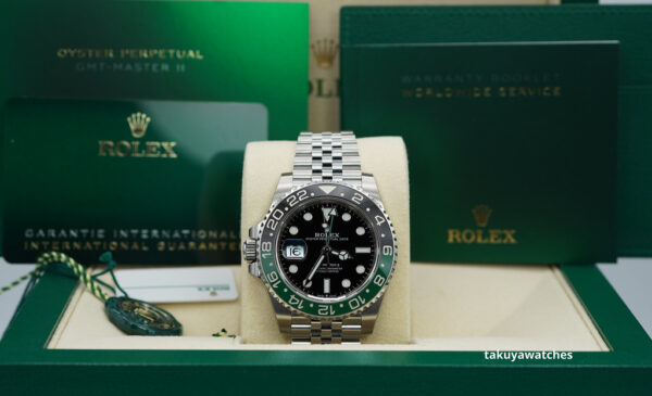 Rolex 126720VTNR GMT MASTER 2 LEFTY BLACK GREEN SPRITE JUBILEE BAND 2023 FULL SET - Image 2