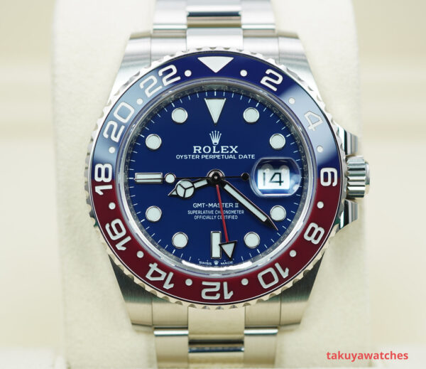 Rolex 126719BLRO GMT MASTER 2 WHITE GOLD PEPSI BEZEL BLUE DIAL 2022 WARRANTY FULL SET
