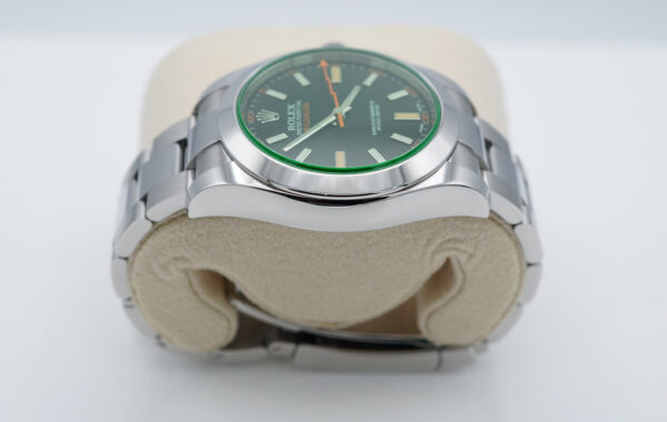 Rolex 116400GV MILGAUSS GREEN CRYSTAL BLACK DIAL 2019 FULL SET - Image 4
