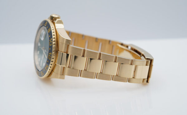 Rolex 116718 18K YELLOW GOLD GMT MASTER II GREEN DIAL BOXES PAPERS - Image 5