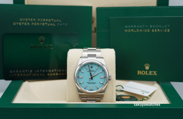 BRAND NEW Rolex 126000 OYSTER PERPETUAL 36 TURQUOISE BLUE DIAL 2024 COMPLETE SET - Image 2