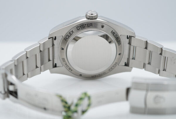 NEW Rolex 116400GV MILGAUSS GREEN CRYSTAL Z BLUE DIAL 2023 WARRANTY SET - Image 8
