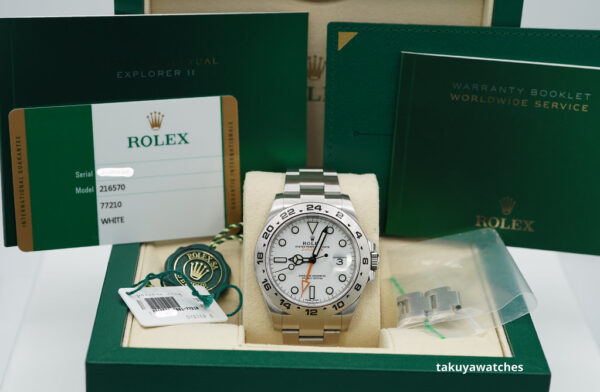 Rolex 216570 EXPLORER 2 WHITE POLAR DIAL 42MM 2018 COMPLETE SET - Image 2
