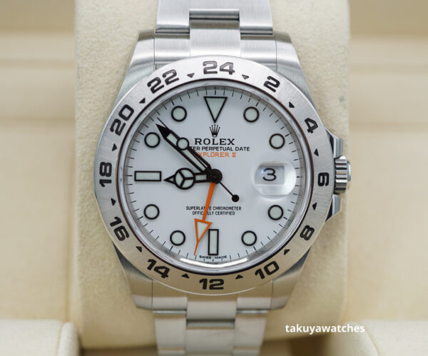 Rolex 216570 EXPLORER 2 WHITE POLAR DIAL 42MM 2018 COMPLETE SET
