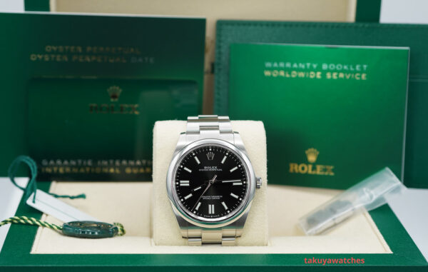 Rolex 124300 OYSTER PERPETUAL 41 BLACK DIAL 2023 WARRANTY COMPLETE SET - Image 2
