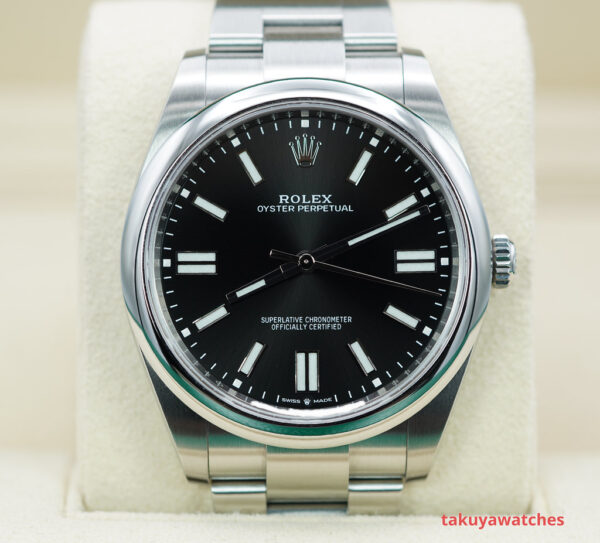 Rolex 124300 OYSTER PERPETUAL 41 BLACK DIAL 2023 WARRANTY COMPLETE SET