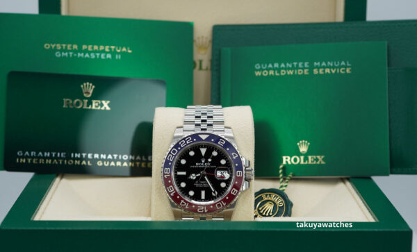 BRAND NEW Rolex 126710BLRO PEPSI GMT MASTER II RED BLUE BEZEL JUBILEE 2024 FULL SET - Image 2