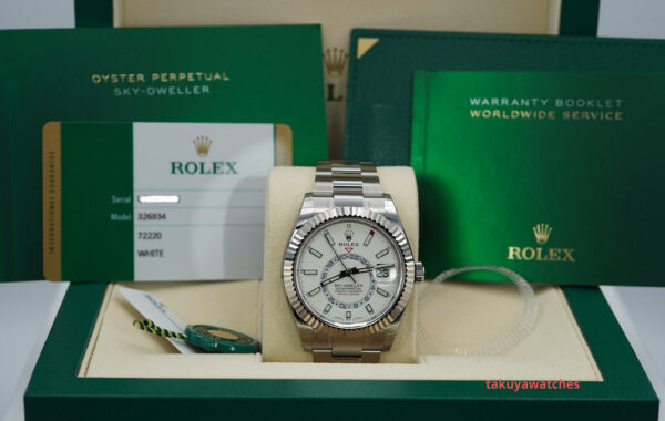 NEW Rolex 326934 SKY-DWELLER WHITE DIAL OYSTER BRACELET STICKERS COMPLETE SET - Image 2