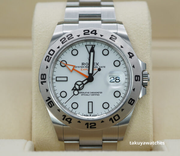 Rolex 226570 EXPLORER 2 POLAR WHITE DIAL NEW MODEL 2021 WARRANTY COMPLETE SET