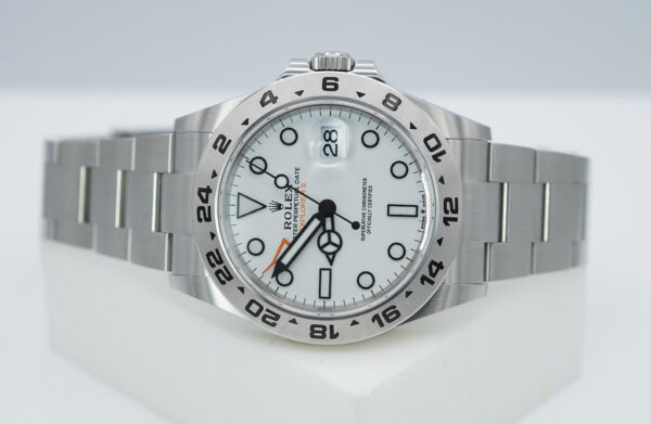 Rolex 226570 EXPLORER 2 POLAR WHITE DIAL NEW MODEL 2021 WARRANTY COMPLETE SET - Image 10