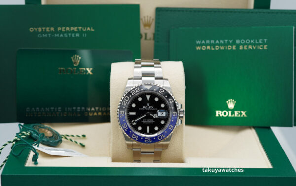 Rolex 126710BLNR GMT MASTER 2 BLACK BLUE BEZEL NEW MODEL 2022 WARRANTY FULL SET - Image 2