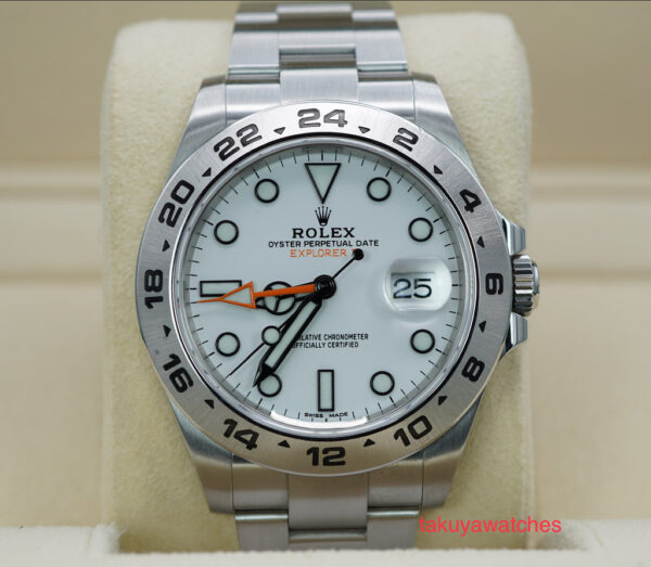 Rolex 216570 EXPLORER 2 WHITE POLAR DIAL 42MM 2017 COMPLETE SET