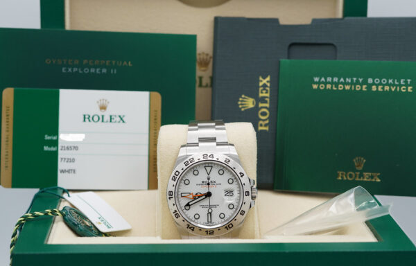 Rolex 216570 EXPLORER 2 WHITE POLAR DIAL 42MM 2017 COMPLETE SET - Image 2
