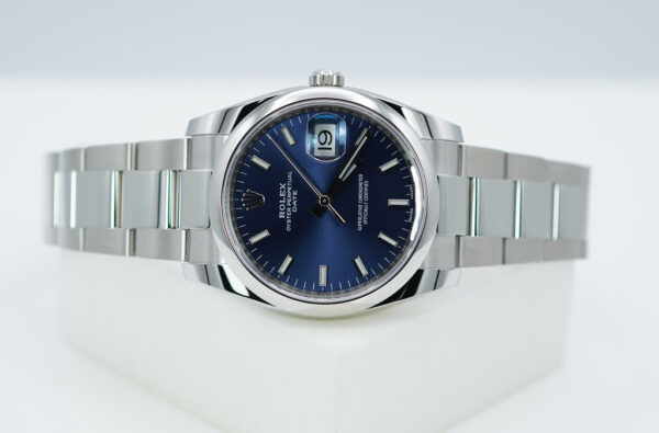 Rolex 115200 OYSTER PERPETUAL DATE 34MM BLUE DIAL OYSTER BAND 2022 FULL SET - Image 10