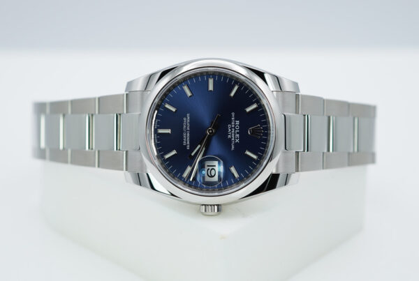 Rolex 115200 OYSTER PERPETUAL DATE 34MM BLUE DIAL OYSTER BAND 2022 FULL SET - Image 9