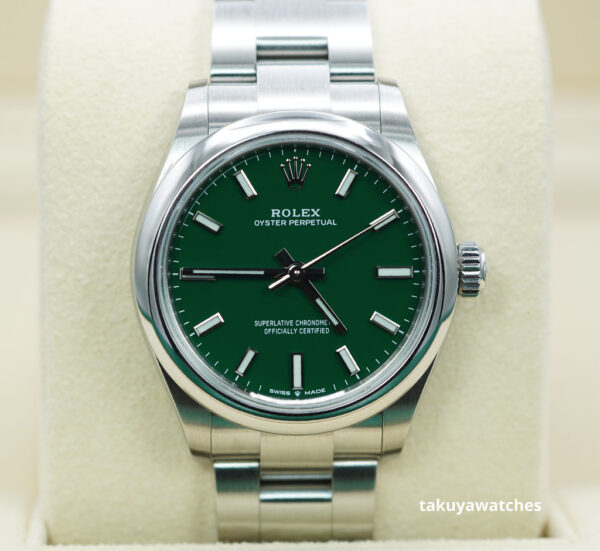 Rolex 277200 OYSTER PERPETUAL 31MM GREEN DIAL 2021 WARRANTY FULL SET