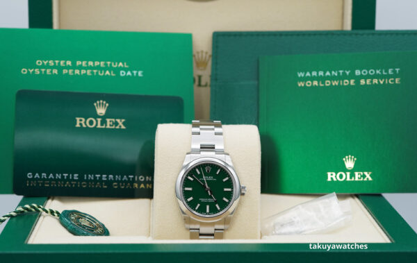 Rolex 277200 OYSTER PERPETUAL 31MM GREEN DIAL 2021 WARRANTY FULL SET - Image 2