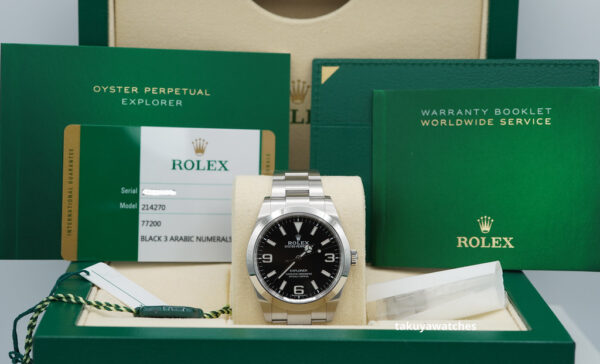 Rolex 214270 EXPLORER STAINLESS STEEL FULL LUME DIAL 39MM 2019 FULL SET - Image 2