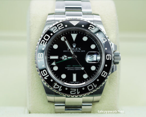 Rolex 116710LN GMT MASTER II STAINLESS STEEL BLACK CERAMIC BEZEL 2013 FULL SET