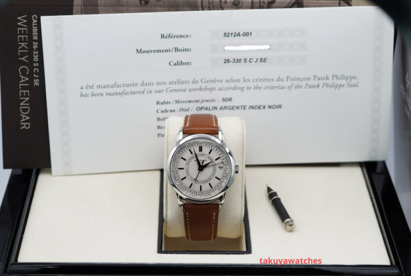 Patek PHILIPPE 5212A STAINLESS STEEL CALATRAVA WEEKLY CALENDAR 2021 COMPLETE SET - Image 2