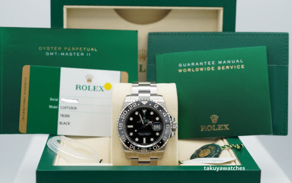 NEW Rolex 116710LN GMT MASTER II STEEL BLACK CERAMIC BEZEL STICKERS COMPLETE SET - Image 2