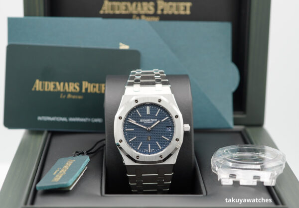BRAND NEW Audemars PIGUET ROYAL OAK JUMBO 16202ST BLUE DIAL 2024 COMPLETE SET - Image 2
