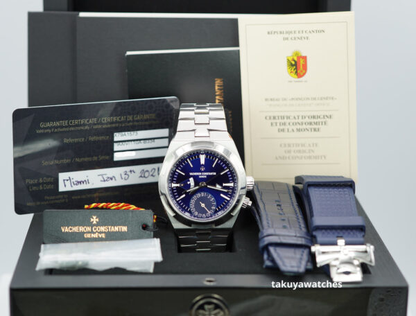 Vacheron CONSTANTIN OVERSEAS DUAL TIME 7900V BLUE DIAL 2021 WARRANTY FULL SET - Image 2