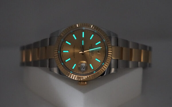 Rolex 126333 DATEJUST 41 GOLD STEEL CHAMPAGNE DIAL OYSTER BAND FULL SET - Image 11