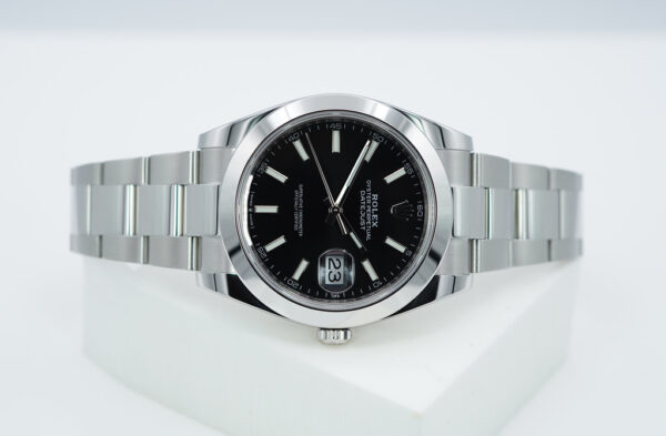 Rolex 126300 DATEJUST 41 BLACK STICK DIAL OYSTER BAND 2021 COMPLETE SET - Image 9