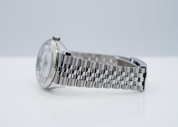 Rolex 126234 DATEJUST 36 FLUTED BEZEL WHITE ROMAN DIAL JUBILEE 2023 FULL SET - Image 5