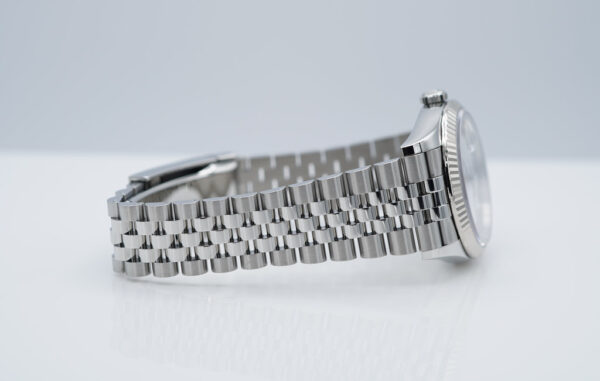 Rolex 126234 DATEJUST 36 FLUTED BEZEL WHITE ROMAN DIAL JUBILEE 2023 FULL SET - Image 6