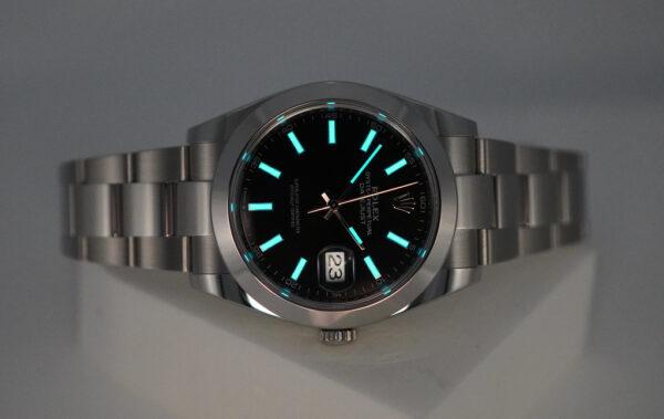Rolex 126300 DATEJUST 41 BLACK STICK DIAL OYSTER BAND 2021 COMPLETE SET - Image 11