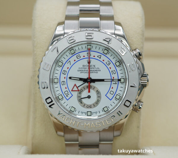 Rolex 116689 YACHTMASTER II 18K WHITE GOLD PLATINUM BEZEL RSC SERVICED 2023