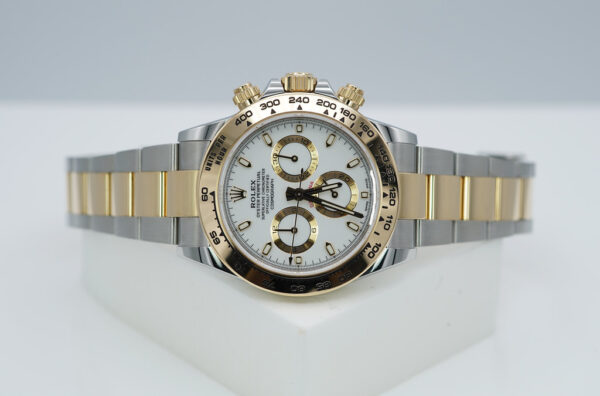 Rolex 116503 DAYTONA TWO TONE 18K YELLOW GOLD SS WHITE DIAL 2020 FULL SET - Image 10