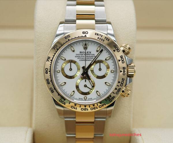 Rolex 116503 DAYTONA TWO TONE 18K YELLOW GOLD SS WHITE DIAL 2020 FULL SET