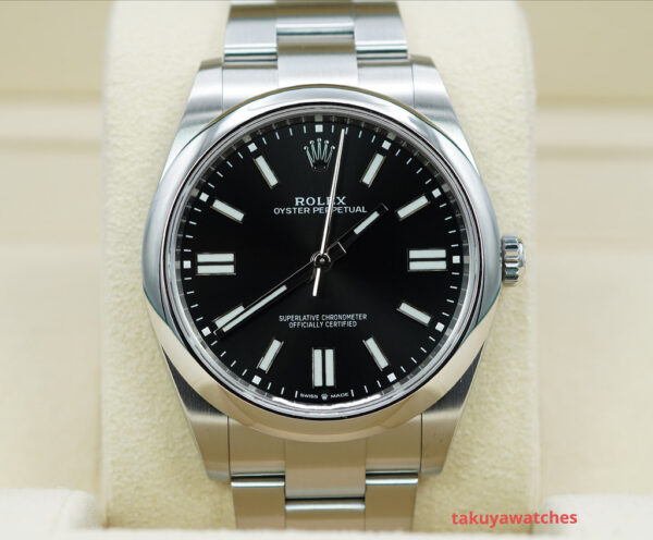 Rolex 124300 OYSTER PERPETUAL 41 BLACK DIAL 2024 WARRANTY COMPLETE SET