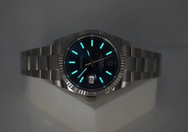 Rolex 126334 DATEJUST 41 FLUTED BEZEL BLUE STICK DIAL OYSTER 2024 COMPLETE SET - Image 11