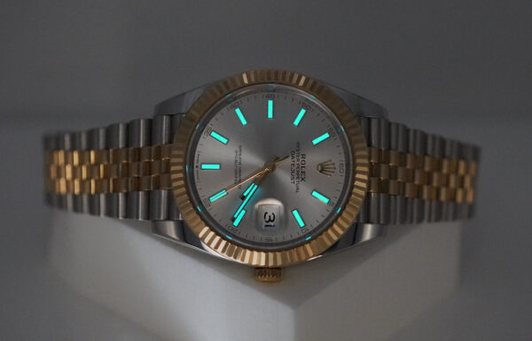 Rolex 126333 DATEJUST 41 YELLOW GOLD STEEL SILVER DIAL JUBILEE 2022 WARRANTY - Image 11