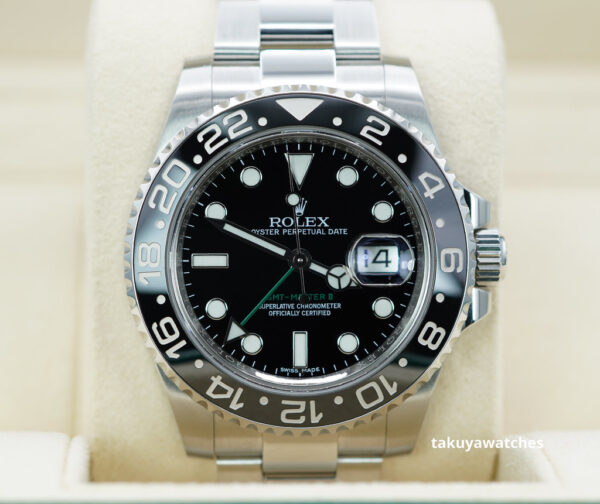 Rolex 116710LN GMT MASTER II STEEL BLACK CERAMIC BEZEL 2018 COMPLETE SET